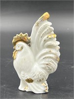 Vintage Enesco Japan rooster white & gold