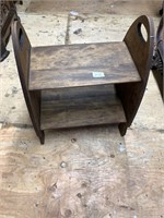 Small wooden rack, dimensions are 17.5" x 12" x 22