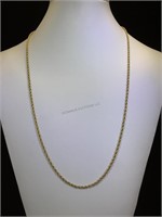 14k GOLD chain necklace, 24 in. Length, 6g