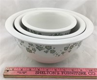 3 Piece Corelle Stoneware Mixing Bowls
