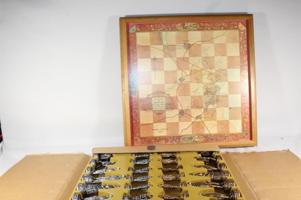 Battle of Bunker Hill Chess Board & Pieces
