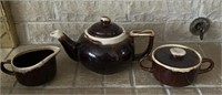 Pfaltzgraff teapot sugar & creamer
