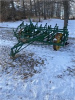 Antique cultivator on steel, 8 ft