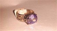 Sterling silver amethyst ring stamped .925