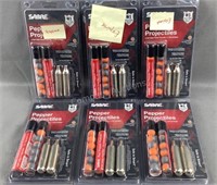(6) Packs of Sabre Pepper Projectiles/CO2