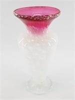Lovely pink ombre vase, about 13" tall