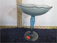 BLUE GLASS COMPOTE