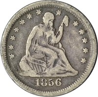 1856 SEATED LIBERTY QUARTER - FINE