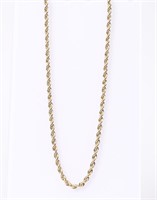 Jewelry 14kt Yellow Gold Rope Chain Necklace