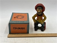 Vintage chalk wear cowboy with a Colorado LA R