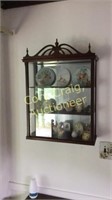 Wall Shelf With Mirror Back, Glass Sides And