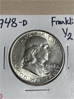 1048 -D Franklin half dollar