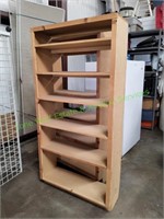 (2) 6-Tier Wooden Display Shelves