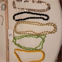 Yellow and Green Necklace Lot