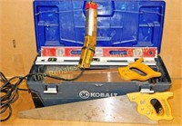 Kobalt Tool Box, Hand Saws, Levels