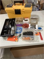 Keter toolbox, screws, nails, Allen wrenches