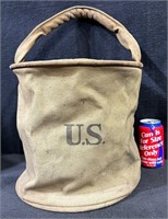 WW1 1918 U.S. Collapsible Canvas Water Bucket