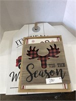 Christmas Themed Hanging Signs