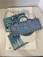 Christmas and Winter Themed Hanging Signs