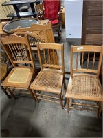 Wicker seated chair.