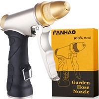 FANHAO Garden Hose Nozzle, 100% Heavy Duty Metal S