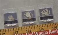 US art cut coins tie pins, see pics