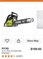 RYOBI 14-inch 37cc 2-Cycle Gas Chainsaw