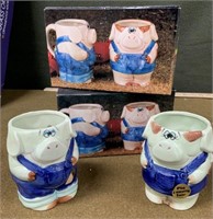 2 Set of "Pig County Fair" Mugs