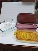 Pyrex dishes and antique dish