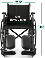 Medline Lightweight Wheelchair for Adults With Swi