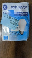 2 bulbs soft white 28% less energy use only 53w