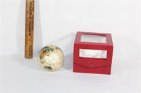 Gemstone world paper weight with box