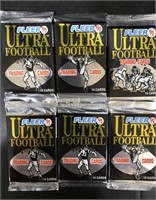 LOT OF (6) 1991 FLEER ULTRA NFL FOOTBALL CARDS UNO