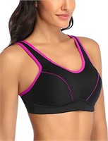 High Support Non Padded Sports Bra Black 34 C