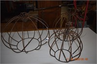 Three Metal Pumpkin Decor