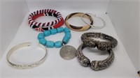 8 misc bangles and bracelets
