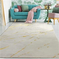 Antep Rugs Babil Gold 8x10 Marble Abstract Modern
