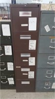 Hon 5 Drawer Metal File Cabinet