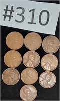 Wheat pennies- 1940,41,44,50,51,52,53,54
