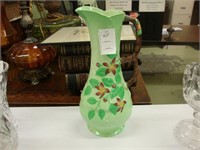Large light green floral Carlton ware pitcher.