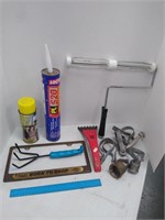 Assorted Fence Supplies Ice Scraper & More