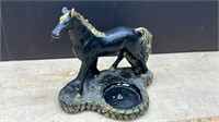 Plaster Horse Ornament Ashtray