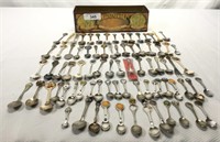 80 pcs. Vintage Souvenir Spoons & Tin