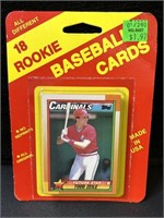 Vintage 18 Rookie Baseball Cards Pack Unopened