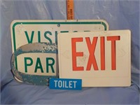 Parking, Exit signs