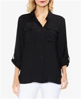 Long Sleeve Solid Utility Shirt-L