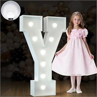 3ft Letter Y Party Light, White