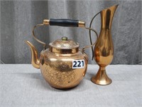 Copper Teapot And Ewer