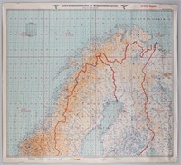 GERMAN WWII LUFTWAFFE NAVIGATION MAP