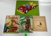 Vtg Wood SIFO Puzzle Uncle Wiggily Camping Books